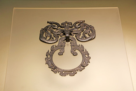 Silver Door Rings in Ancient China, Precious Historical Relicsのeditorial素材