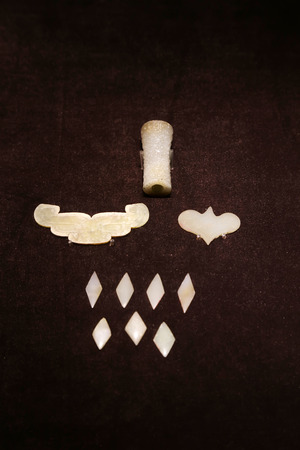 Jade Wares of Ancient China in museumのeditorial素材