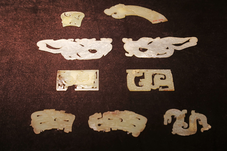 Jade Wares of Ancient China in museumのeditorial素材
