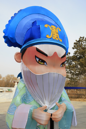 lantern of the figures in Chinese operaのeditorial素材