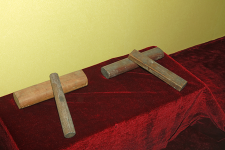 Percussion instruments in an exhibition hall, China.
のeditorial素材