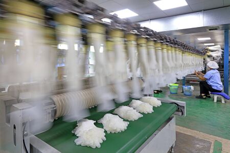 Nitrile medical protective gloves production line, Chinaのeditorial素材