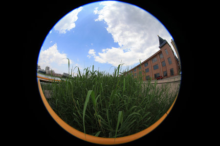 Waterfront City Scenery, Luannan County, Hebei Province, Chinaの写真素材
