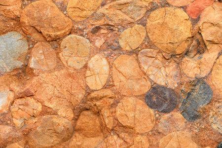 Colorful rocks with strange shapes, in a Geopark, Chinaの写真素材