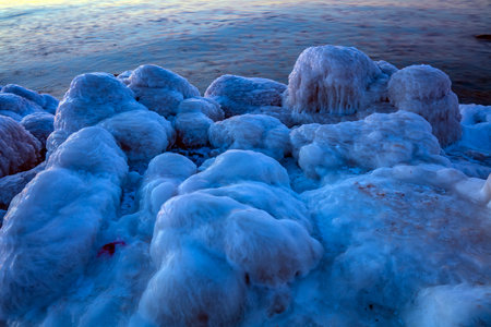 frozen coast natural scenery, Qinhuangdao City, China