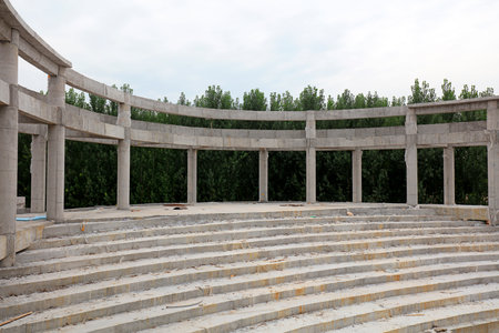 Construction site in Chinaの写真素材