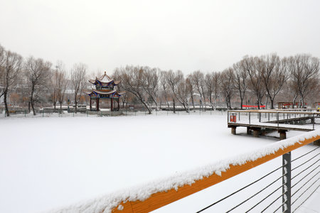 Winter scenery of North Chinaのeditorial素材