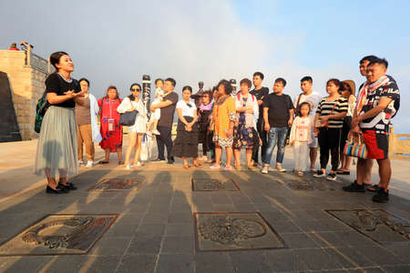 Sanya City, China-April 1, 2019: Tourists are playing in the tropical forest park, Sanya City, Hainan Province, Chinaのeditorial素材