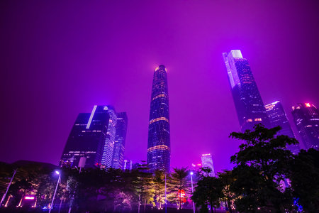 Architectural landscape of Guangzhou, Guangdong Province, Chinaのeditorial素材