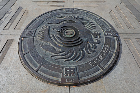 Tangshan, China-December 17, 2020: The zero kilometer mark of Tangshan highway is on the highway, Tangshan City, Hebei Province, Chinaのeditorial素材