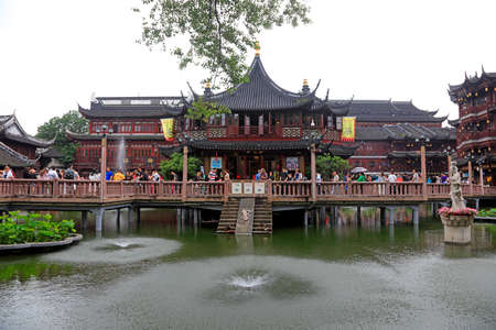 Shanghai, China-May 31, 2018: China classical architecture in Yu Garden, Shanghai, China