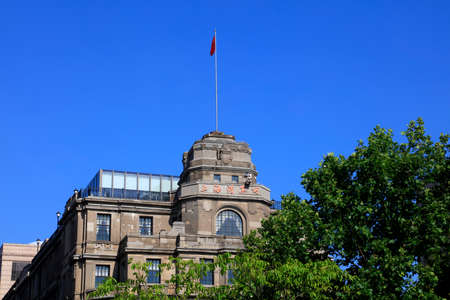 Shanghai, China-June 1, 2018: Architectural scenery of Shanghai Bund, Chinaのeditorial素材