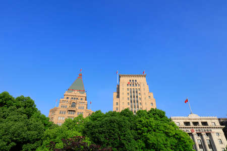 Shanghai, China-June 1, 2018: Architectural scenery of Shanghai Bund, Chinaのeditorial素材