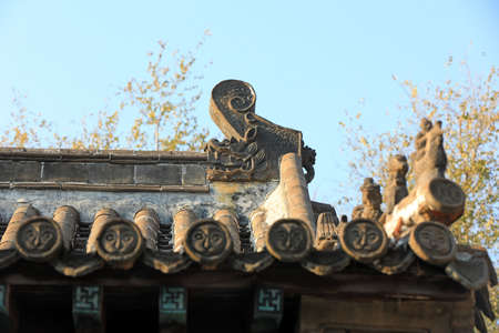 Ancient architecture, eaves, architectural landscape, North Chinaの写真素材