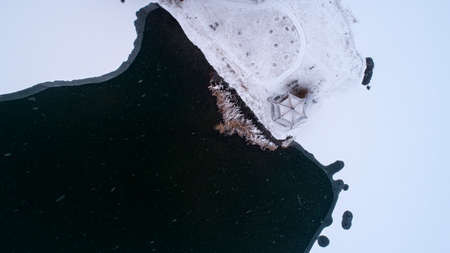 Ice and snow, aerial photo