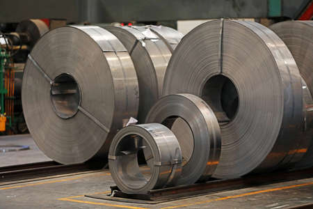 The rolled strip is in the production workshop, North Chinaのeditorial素材