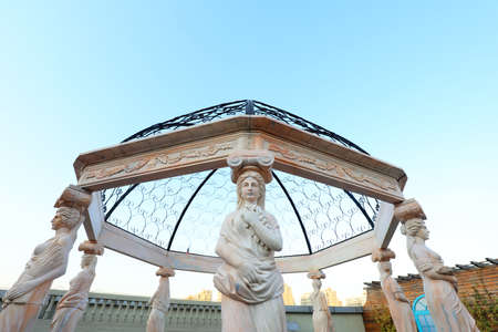 Tangshan City, Hebei Province, China-November 4, 2020: European sexy women sculpture in a parkのeditorial素材