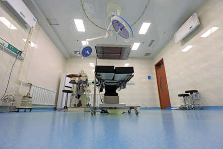 The medical equipment in the operating room is in the hospitalのeditorial素材