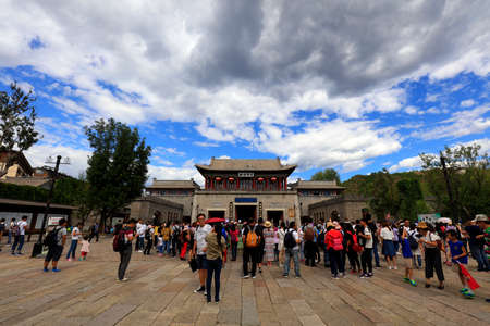 Miyun, China-September 8, 2018: Chinese traditional classical architecture, Miyun, Beijing, Chinaのeditorial素材