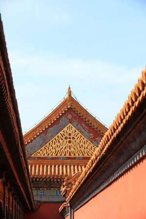Traditional Chinese architecture in the summer palace, Beijingのeditorial素材