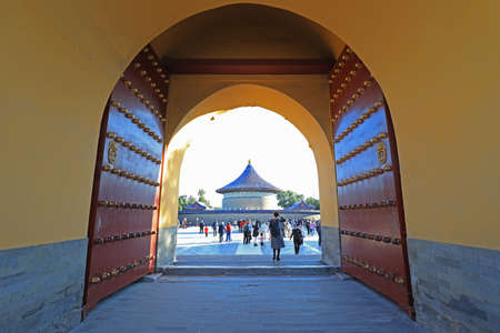 Beijing, China-October 5, 2020: Architectural scenery of the temple of heaven in Beijingのeditorial素材