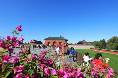Chinese classical architecture in the temple of heaven, Beijingのeditorial素材