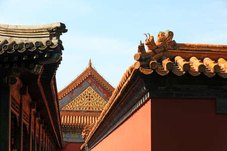 Traditional Chinese architecture in the summer palace, Beijingのeditorial素材