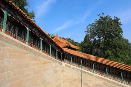 Beijing, China-October 6, 2020: Architectural scenery of the Buddhist Pavilion in the summer palace,...