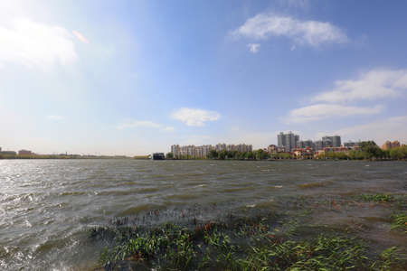 Waterfront City Architectural scenery, North Chinaのeditorial素材