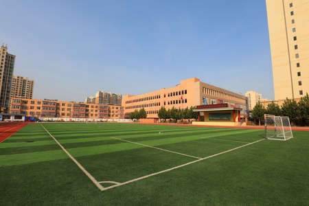 Sports ground building scenery, North Chinaのeditorial素材