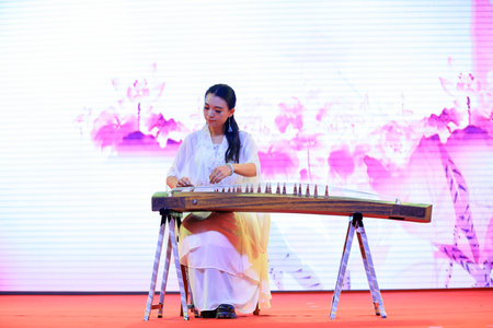 LUANNAN COUNTY, China - November 7, 2018: Performing on the stage, LUANNAN COUNTY, Hebei Province,...