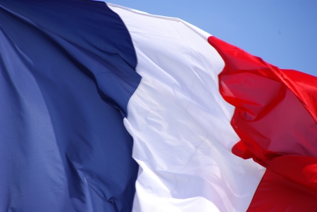 This is a flag of France in the tissueの写真素材