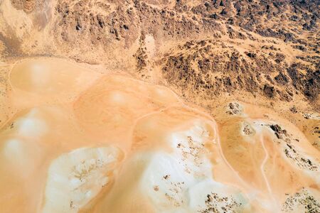 Mars the red planet's desert landscape. Teide National Park. Beautiful view of the Teide volcano. Desert Crater of the Teide volcano.Mount Teide in Tenerife. Tenerife, Canary Islands.の写真素材
