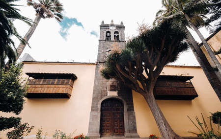 The oldest city on the island of Tenerife is La Laguna on a Sunny day. Canary islands.Spainの写真素材