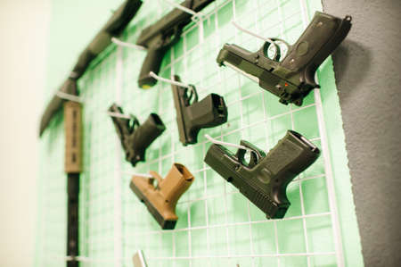 A lot of different weapons for shooting in the dash.Air guns for shooting training