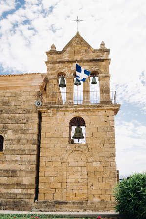 Church with bells on the island of Zakynthos. Greece.