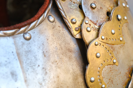Parts of ancient knight's armor.Medieval concept.の写真素材