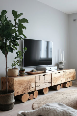 Modern interior of the living room of a private house.の素材