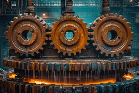 Details The gear is made of metal. Mechanical gears made of steel.の素材