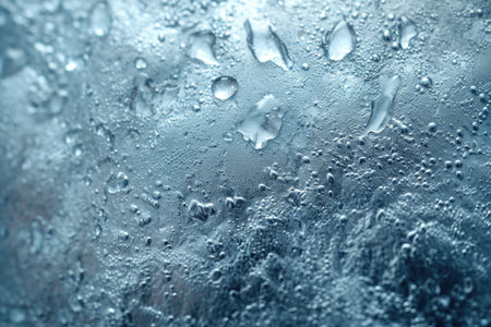 Blue textured ice. Abstract ice texture.の素材