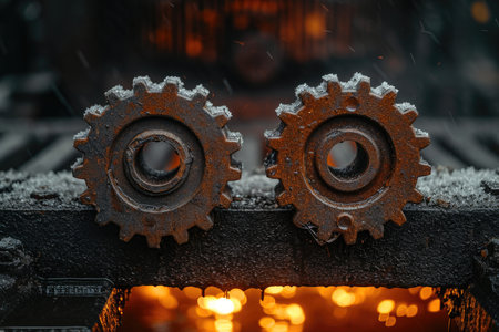 Details The gear is made of metal. Mechanical gears made of steel.の素材