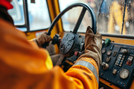 A professional long-range truck driver. Cargo delivery.の素材