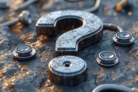 Question mark symbol for frequently asked questions, information, problem concepts and solutions.の素材