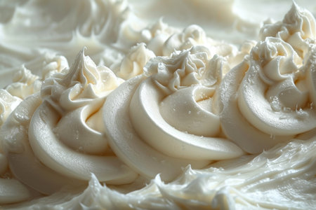 the texture of homemade cream. Making buttercream.の素材
