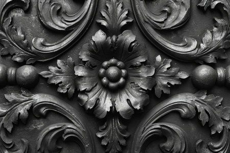 Graphite-colored pattern texture, dark abstract background.の素材