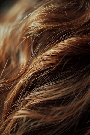 Close-up of Perfect Natural brown Hair.の素材