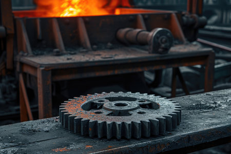 Details The gear is made of metal. Mechanical gears made of steel.の素材