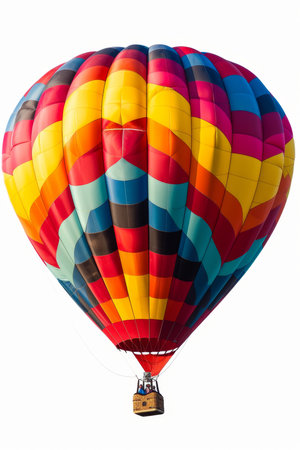 Multicolored rainbow balloon isolated on a white background.の素材
