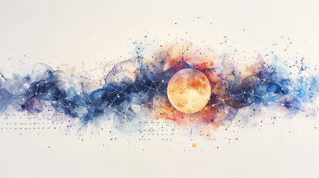Lots of planets on a white background. Astrology. 3d illustration.の素材