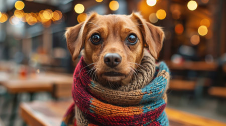 Portrait of a dog looking at the camera. Portrait of a cute doggie.の素材